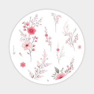 Pink Flowers Magnet